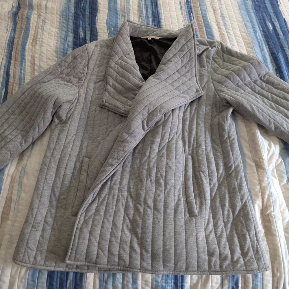 RACHEL Rachel Roy Grey and Black Quilted Jacket - Picture 2 of 5
